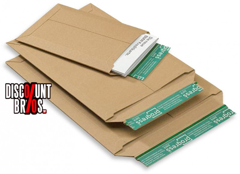 100 Stk. VERSANDTASCHEN aus Karton Vollpappe Braun A5 B5 C5 DIN Lang 25×17,5cm