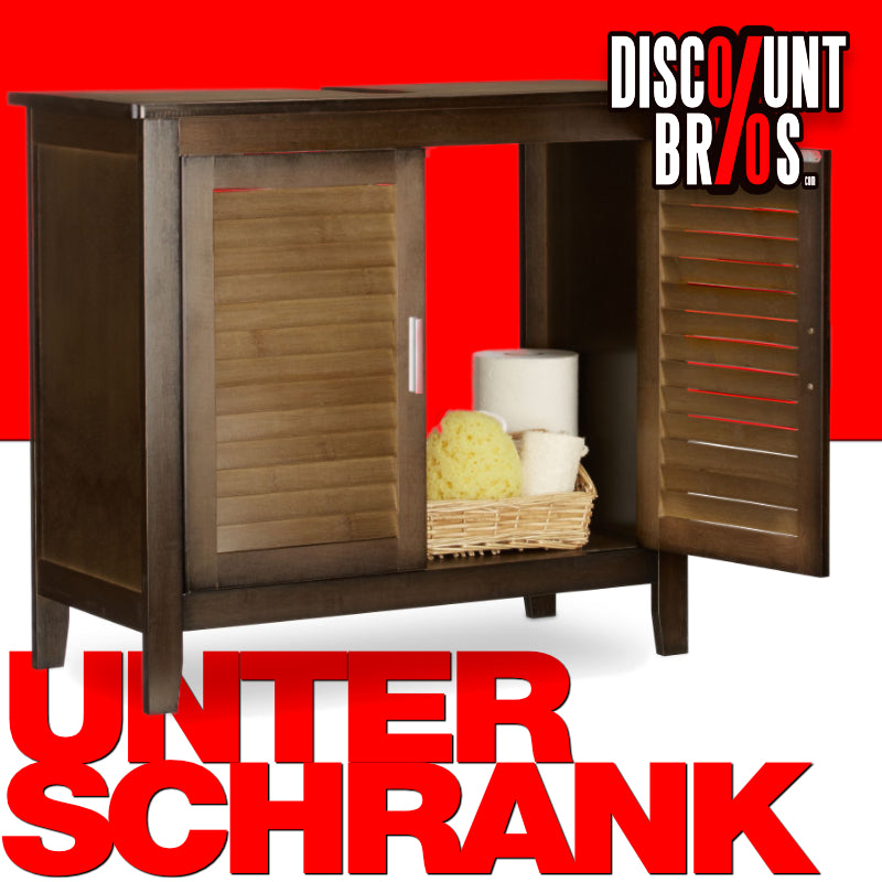 Waschbeckenunterschrank UNTERSCHRANK Waschbeckenschrank aus Bambusholz BRAUN