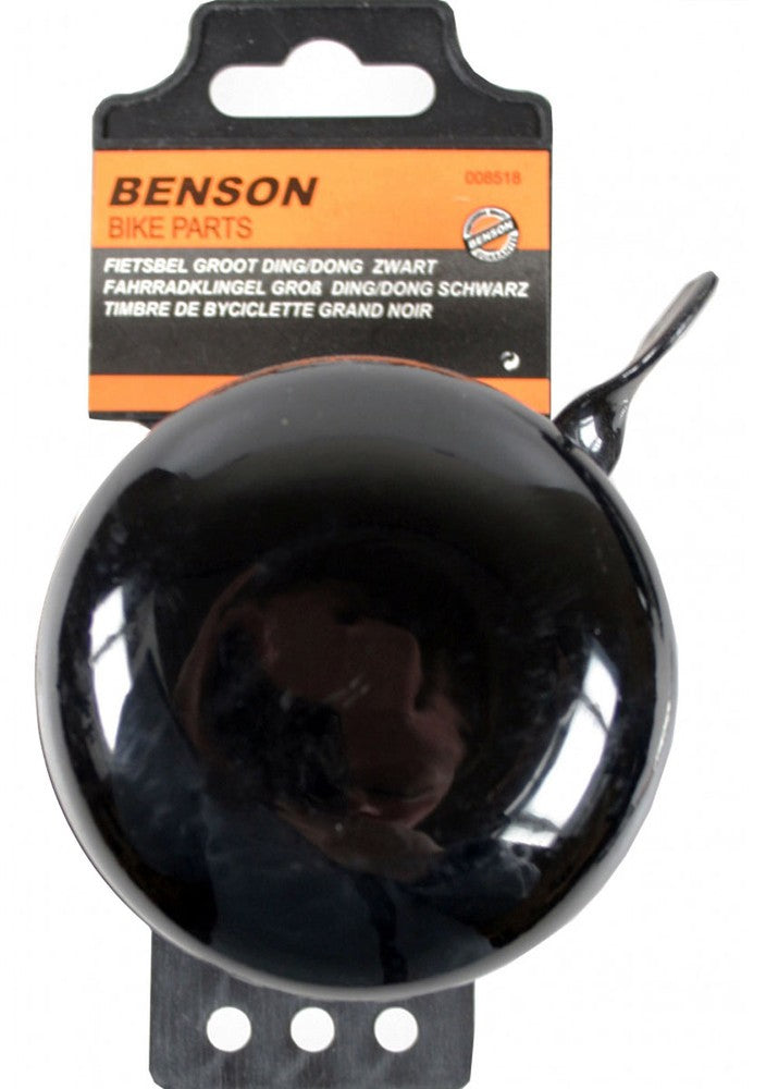Retro XXL DING DONG VELOGLOCKE Fahrradklingel Fahrradglocke SCHWARZ Ø80mm