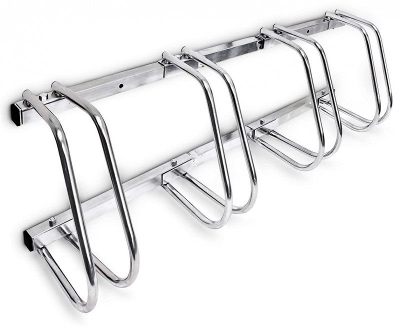 4-er VELOSTÄNDER verchromt Fahrradständer für Boden- & Wandmontage