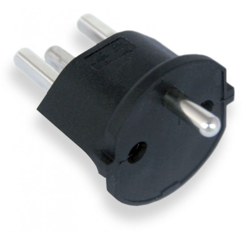 Permanent Fixadapter Fix-Adapter Stecker SCHUKO ( Typ F CEE 7 ) zu Schweiz ( Typ 23 T23 16A )