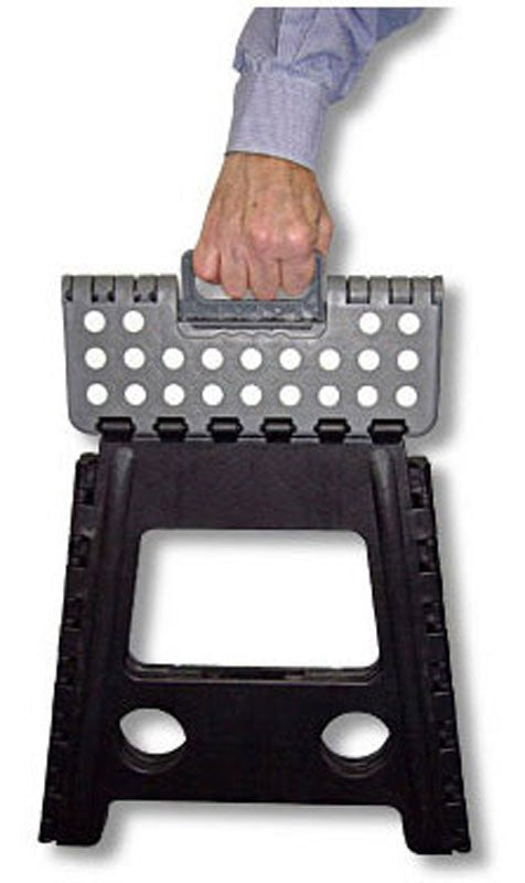 Klappbarer Hocker KLAPPTRITT Klapphocker SCHWARZ -120kg