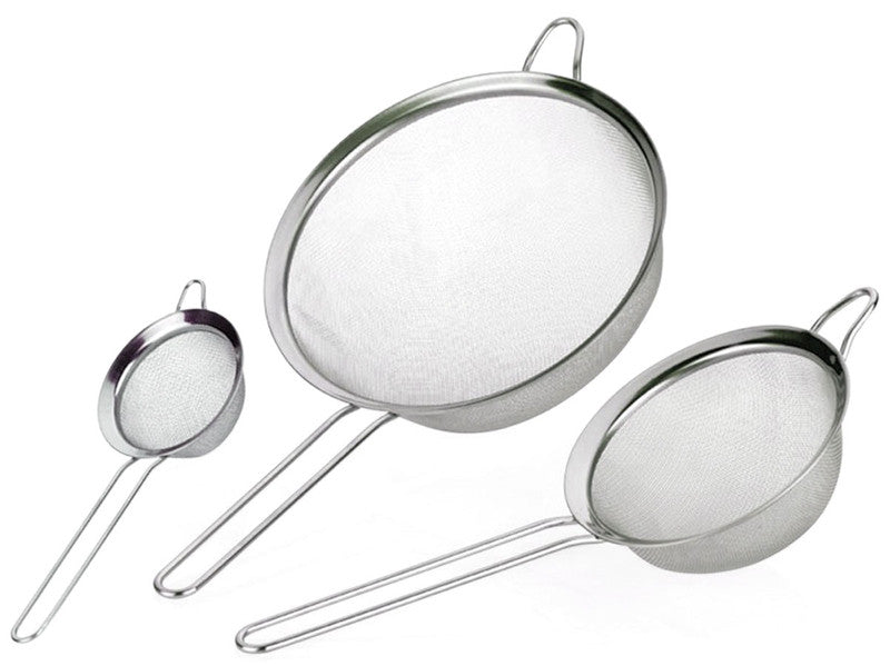 Sieb KÜCHENSIEB-SET Standsieb Teesieb aus Edelstahl 3-teilig, Ø 8, 14, 20 cm