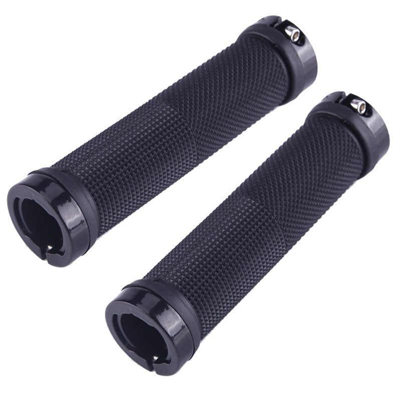 Komfort Velo Fahrrad BMX MTB LENKERGRIFFE Gummi + Alu SCHWARZ