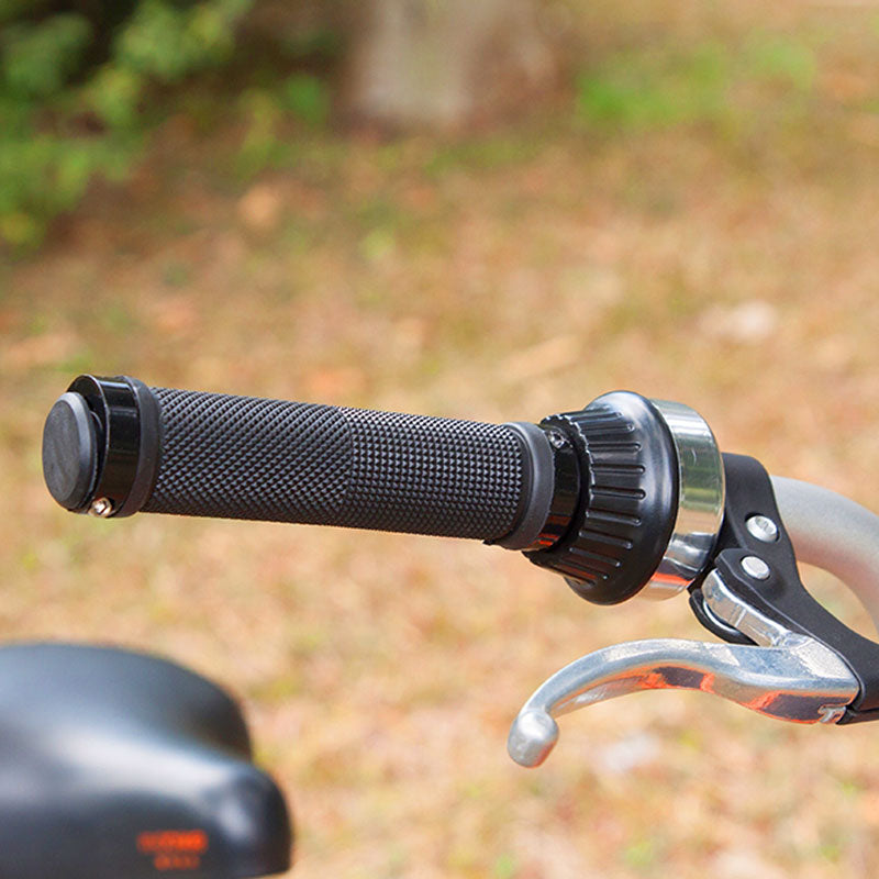 Komfort Velo Fahrrad BMX MTB LENKERGRIFFE Gummi + Alu SCHWARZ