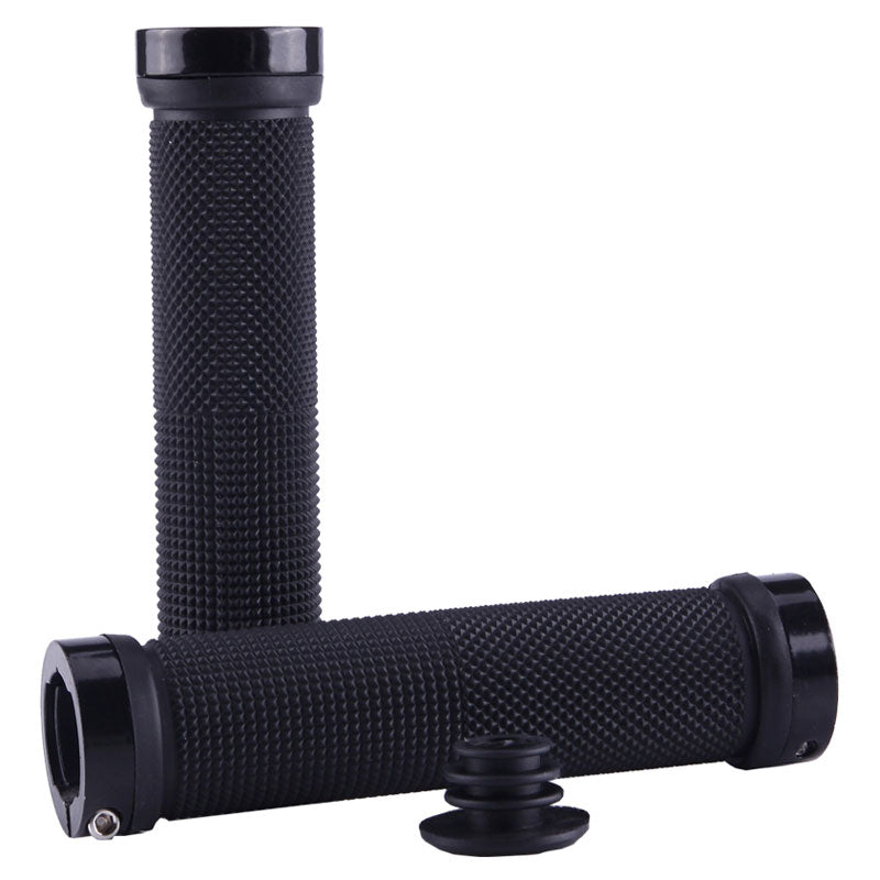 Komfort Velo Fahrrad BMX MTB LENKERGRIFFE Gummi + Alu SCHWARZ