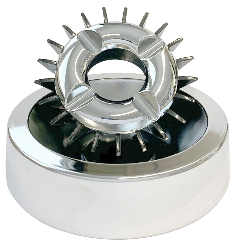 Glutlöscher ASCHENBECHER Metall CHROM Ø14cm