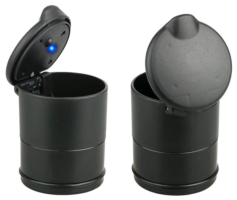AUTO-ASCHENBECHER Aschenbecher für Getränkehalter mit Deckel und LED Licht