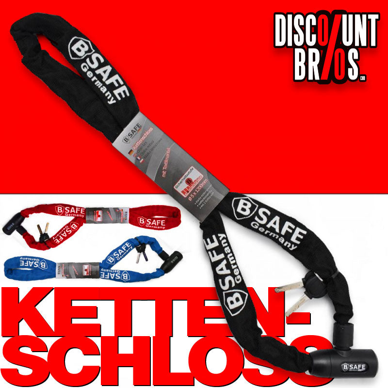 Mofa- Motorrad- Veloschloss KETTENSCHLOSS 5 × 120cm von B-SAFE