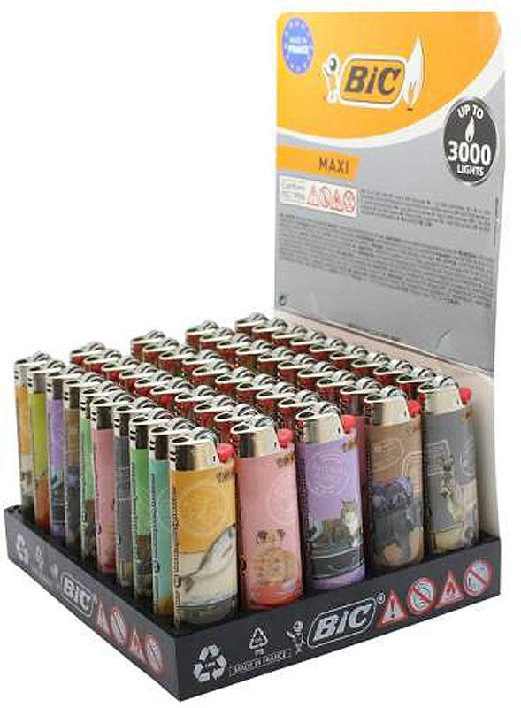 BIC® Einwegfeuerzeug MAXI FEUERZEUG Pets Adventure