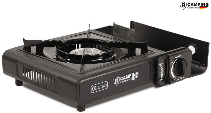 B-CAMPING Campingkocher Butan GASKOCHER im Tragekoffer SCHWARZ