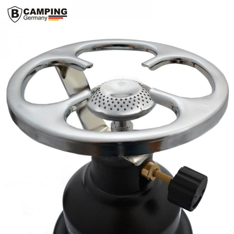 B-CAMPING Campingkocher Butan GASKOCHER Metall SCHWARZ oder ROT