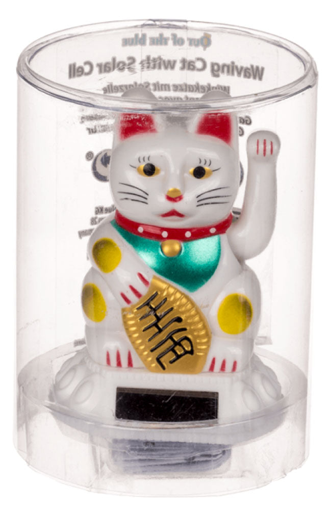 Maneki Neko SOLAR GLÜCKS-KATZE Winkekatze 8cm