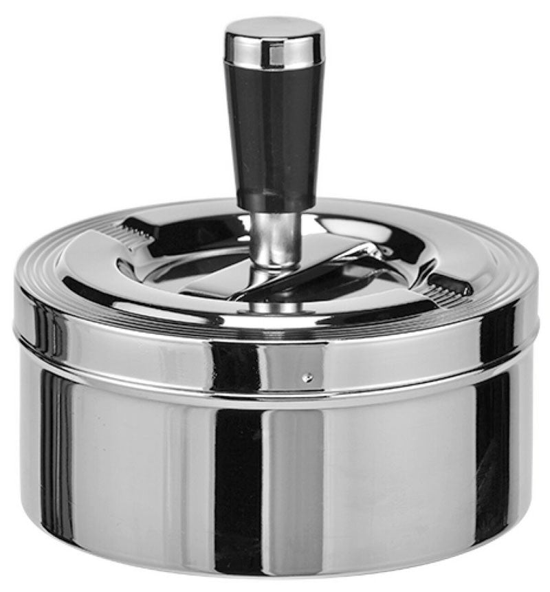 Drehaschenbecher DREH-ASCHENBECHER verchromter Aschenbecher 11cm