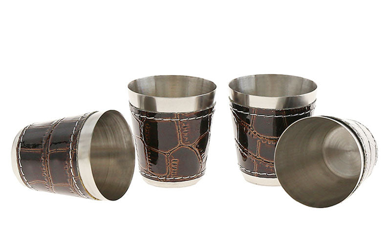 Geschenk-Set FLACHMANN 6-tlg. Chrom KROKODIL