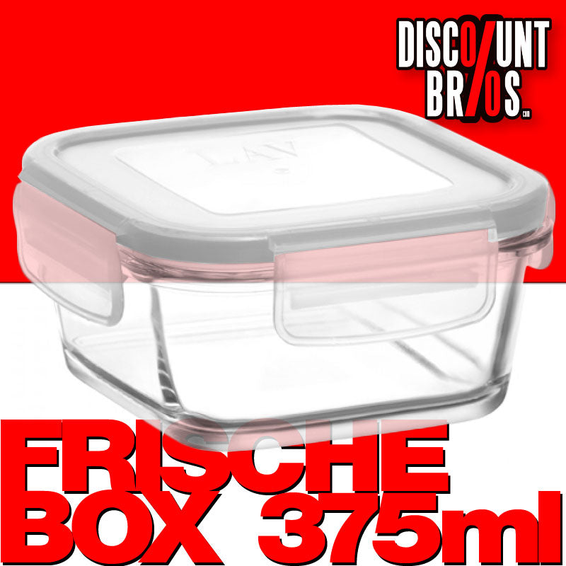 375ml QUADRATISCHE Glas Frischhaltedose PREMIUM VORRATSDOSE Aufbewahrungsbox Frische Box