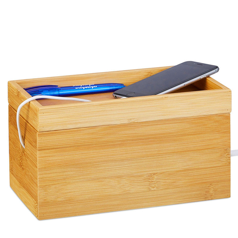 KABELBOX Ladestation Organzier Bambus Holz