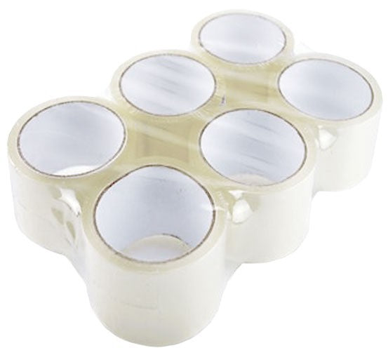 6 Stk. Packband KLEBEBAND für Kartonschachteln etc. 66m 50mm transparent
