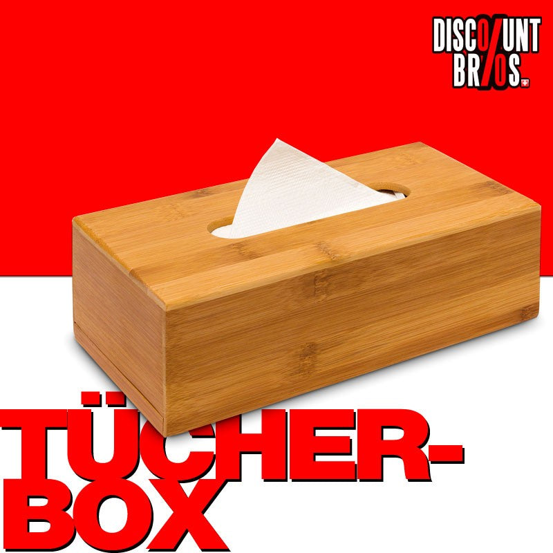 Bambus KOSMETIKTÜCHERBOX ovale Öffnung 24 cm