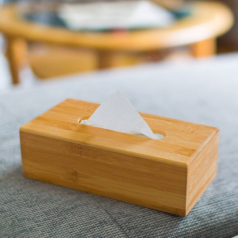 Bambus KOSMETIKTÜCHERBOX ovale Öffnung 24 cm