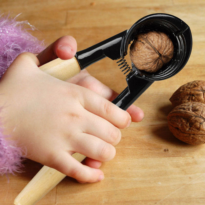 Aluguss NUSSKNACKER und Flaschennöffner mit Holzgriff