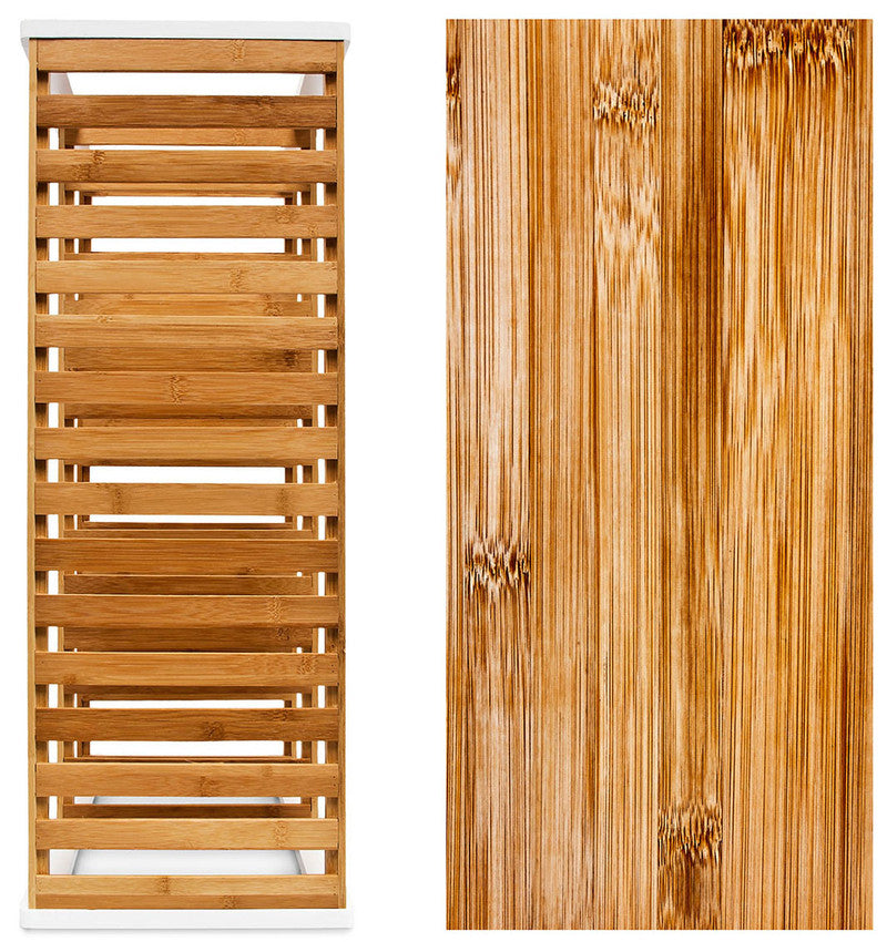 SCHUHREGAL mit 3 Ablagen aus Bambus Holz