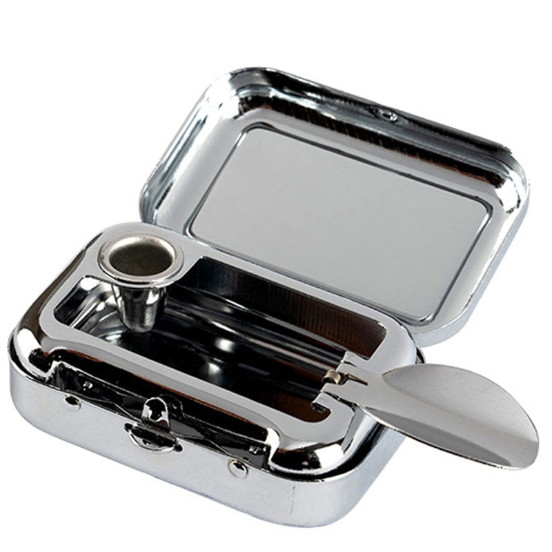 Feldaschenbecher MINI TASCHEN ASCHENBECHER Metall Rechteckig GEPUNKTET