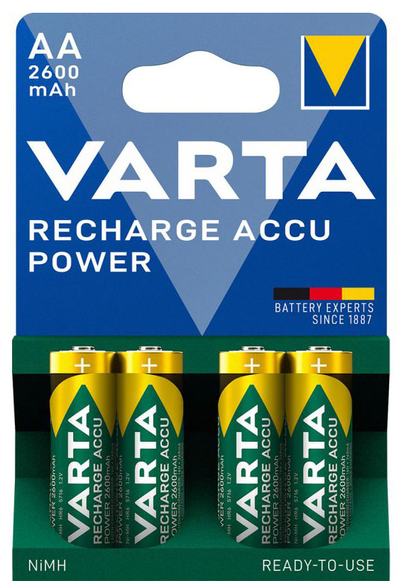 VARTA 5716 Ready2use NiMH AKKU 2600 mAh AA Mignon HR6 4er Pack