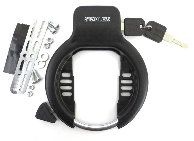 Veloschloss RAHMEN-SCHLOSS STAHLEX 470 Rahmenschloss Ringschloss Fahrradschloss deluxe SCHWARZ