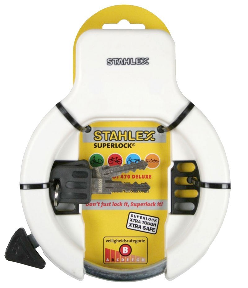 Veloschloss RAHMEN-SCHLOSS STAHLEX 470 Rahmenschloss Ringschloss Fahrradschloss deluxe SCHWARZ