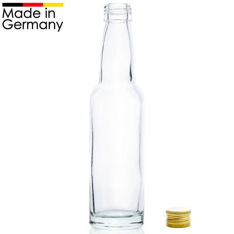 10er-Set 100ml GLASFLASCHEN mit DECKEL Flasche mit Schraubverschluss PP22 DE