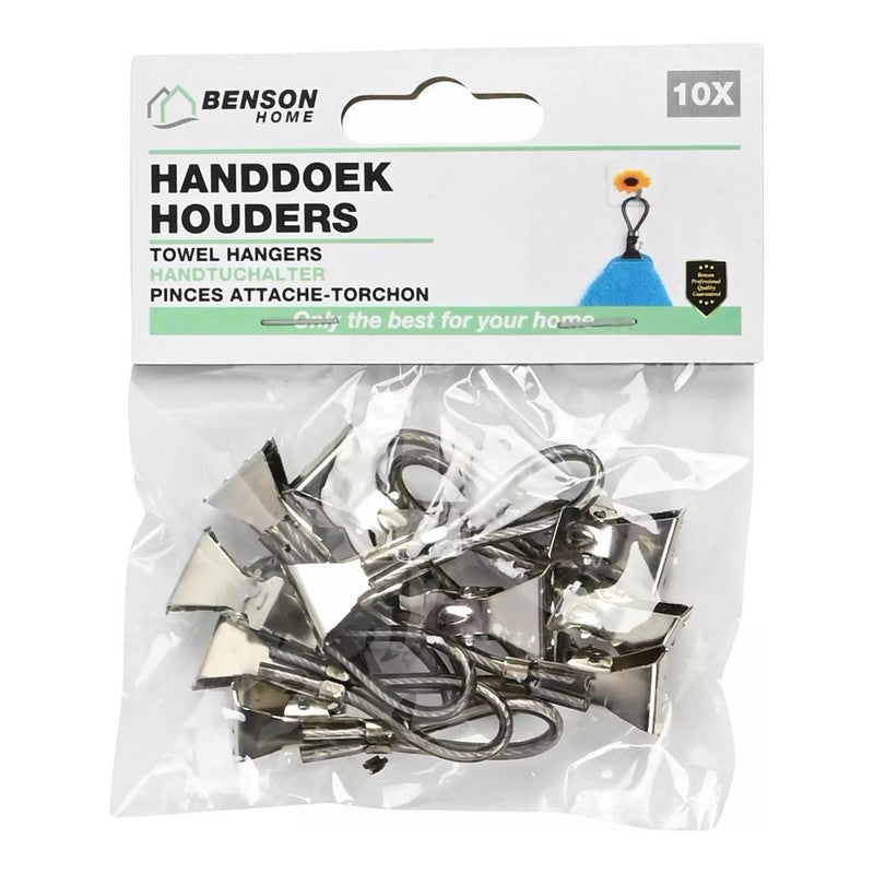 10er-Set Handtuchclips HANDTUCHHÄNGER Handtuchhalter von Benson