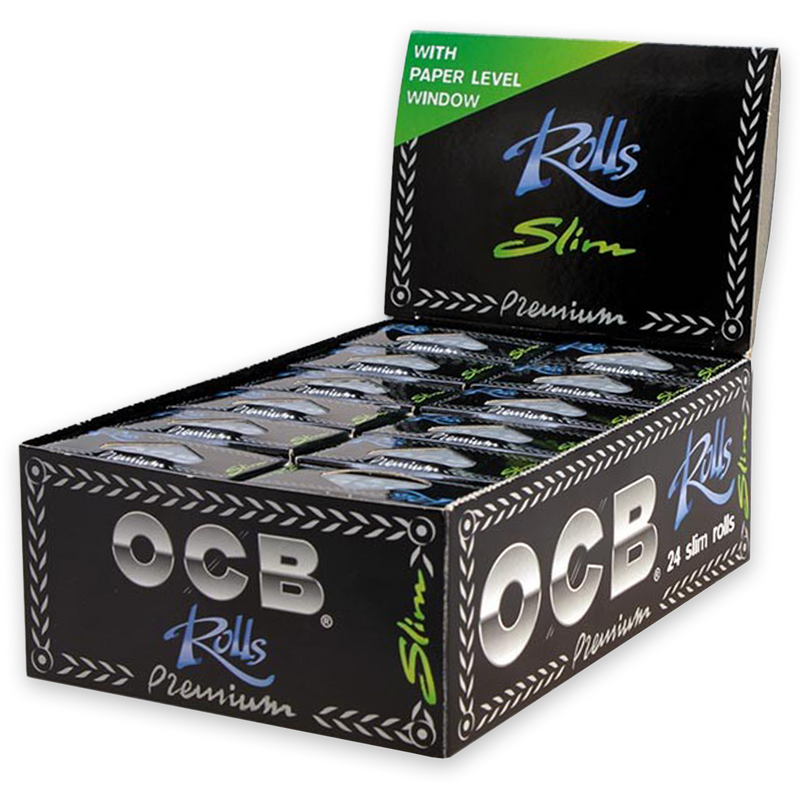 10 × OCB PREMIUM Rollen Black Slim Papers Rolle 4m Zigarettenpapier 4m×44mm