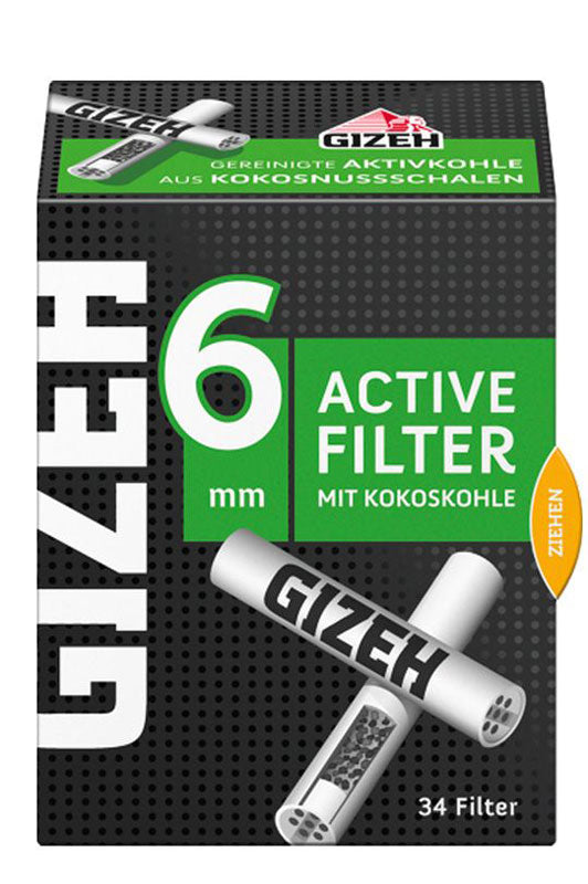 340 Stk. GIZEH BLACK® Tips Aktivkohlefilter Filter Zigarettenfilter 6mm EXTRA-SLIM