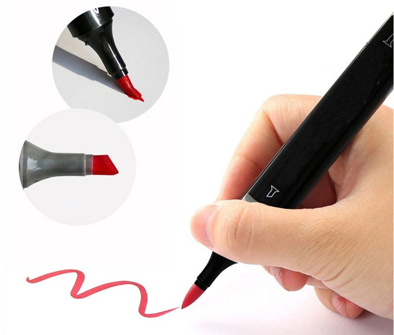 40 Touch PERMANENT-MARKER SET 40-teilig wasserfeste Doppelspitz Filzstifte mit Tragetasche