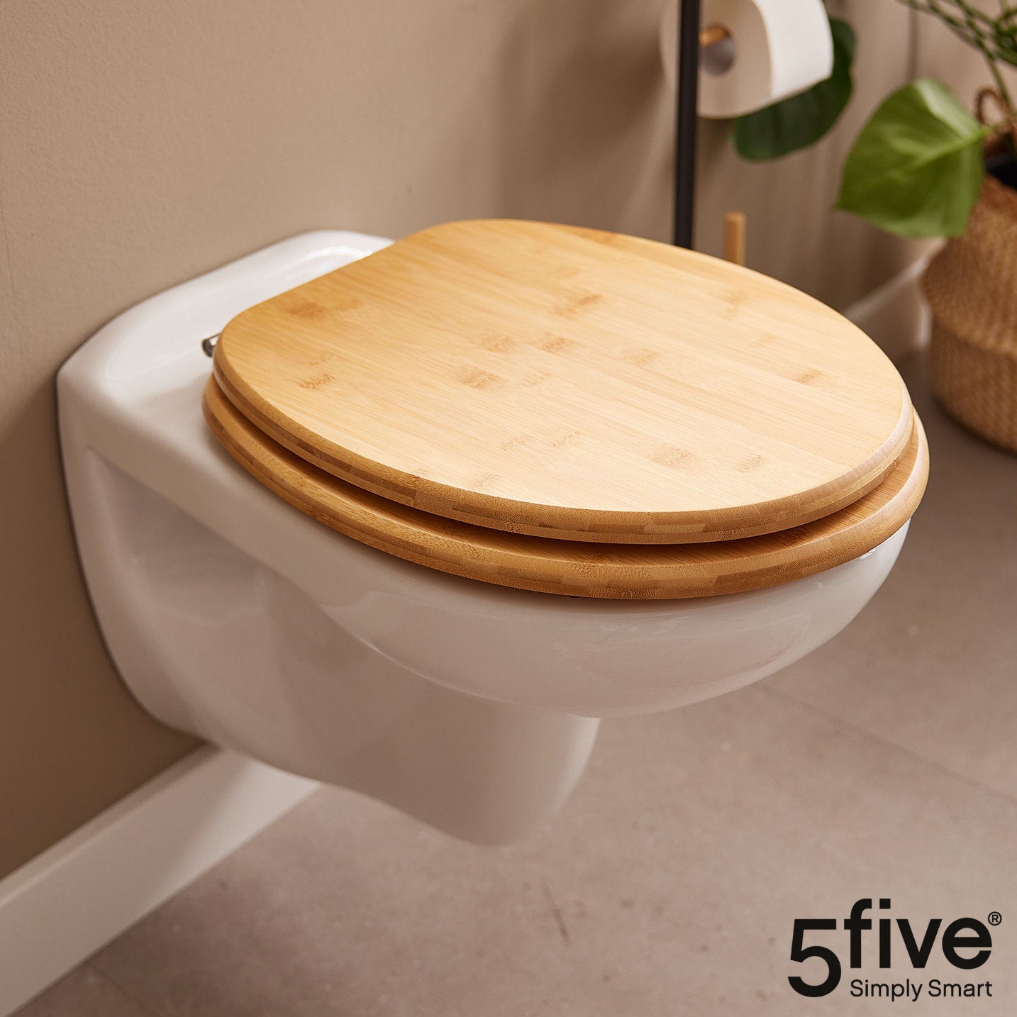 Luxus Toilettensitz WC-SITZ Toilettendeckel aus Bambus-Holz