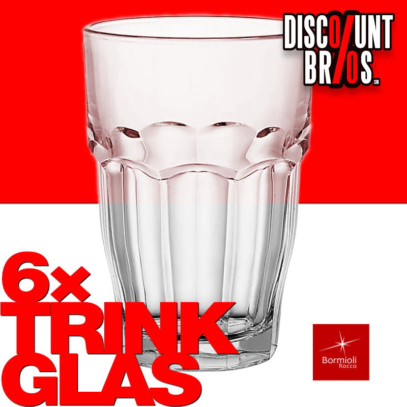 6er-Set Trinkgläser Glas TRINKGLAS Bormioli Rocco – Rock Bar 6×37cl