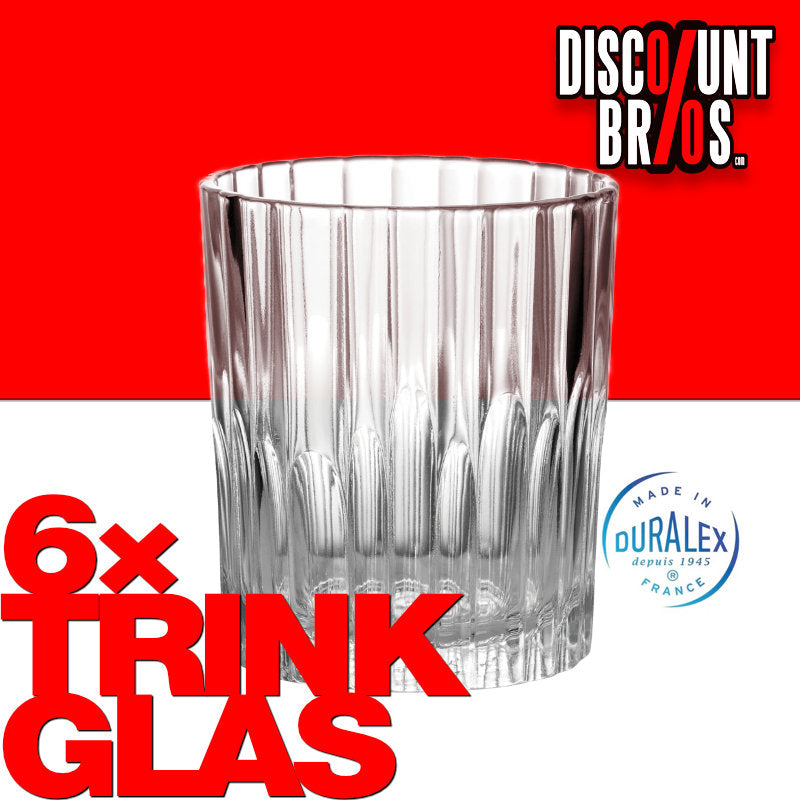6er-Set Trinkgläser Glas TRINKGLAS Duralex Whiskeygläser Manhattan 6×22cl