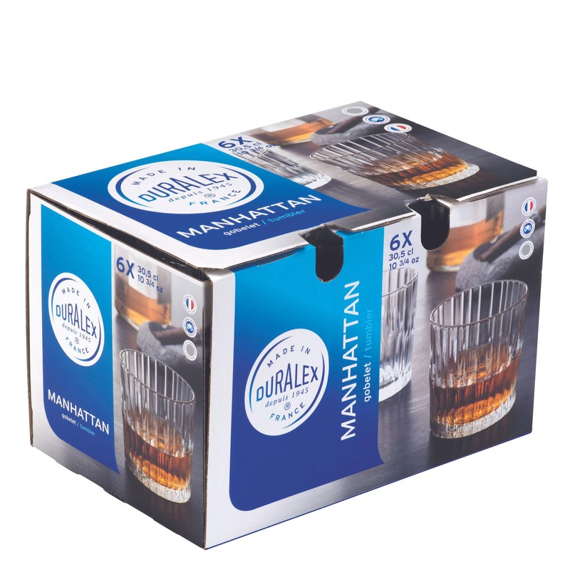 6er-Set Trinkgläser Glas TRINKGLAS Duralex Manhattan LONGDRINK 6×30cl