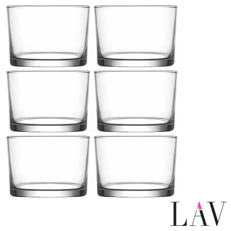 6er-Set Bodega Gläserset TRINKGLAS Glas Trinkgläser Gläser Wassergläser Whiskygläser von LAV 240ml
