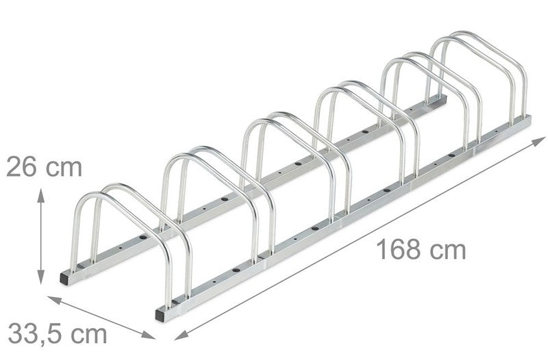 6-er VELOSTÄNDER Modern verzinkter Fahrradständer bis 5 cm Reifenbreite