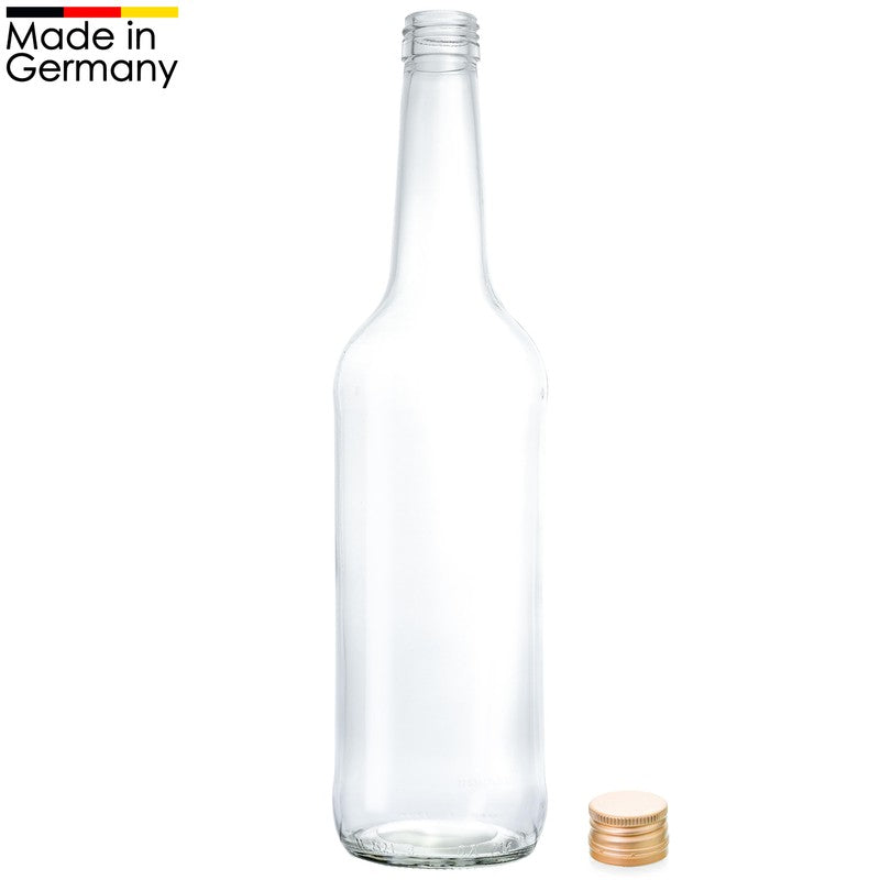 700ml GLASFLASCHE mit DECKEL Flasche mit Schraubverschluss PP28 DE
