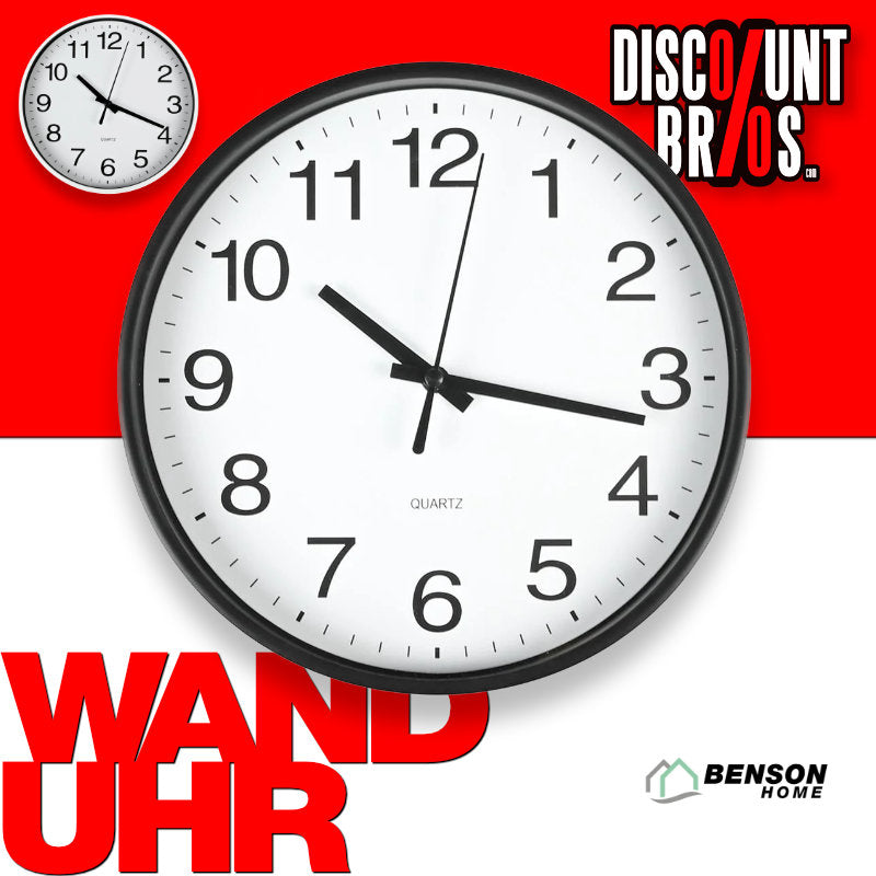 Wanduhr UHR in Schwarz oder Weiss Ø20cm