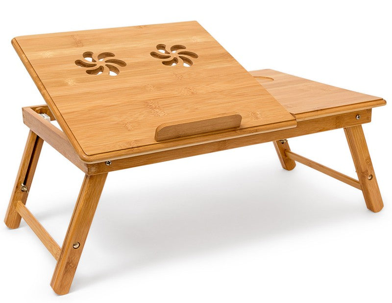 Bambus LAPTOPTISCH Betttablett aus Bambus mit Schublade