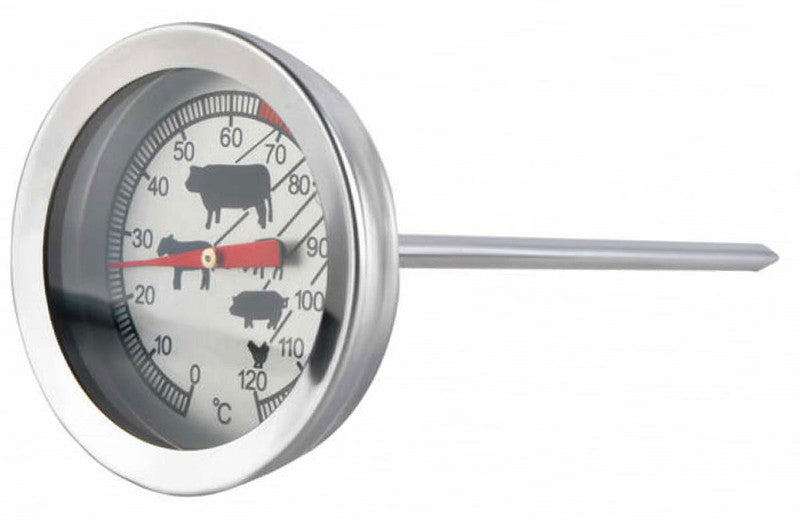 Edelstahl BRATEN-THERMOMETER Backofen- Grill- Fleisch- Thermometer