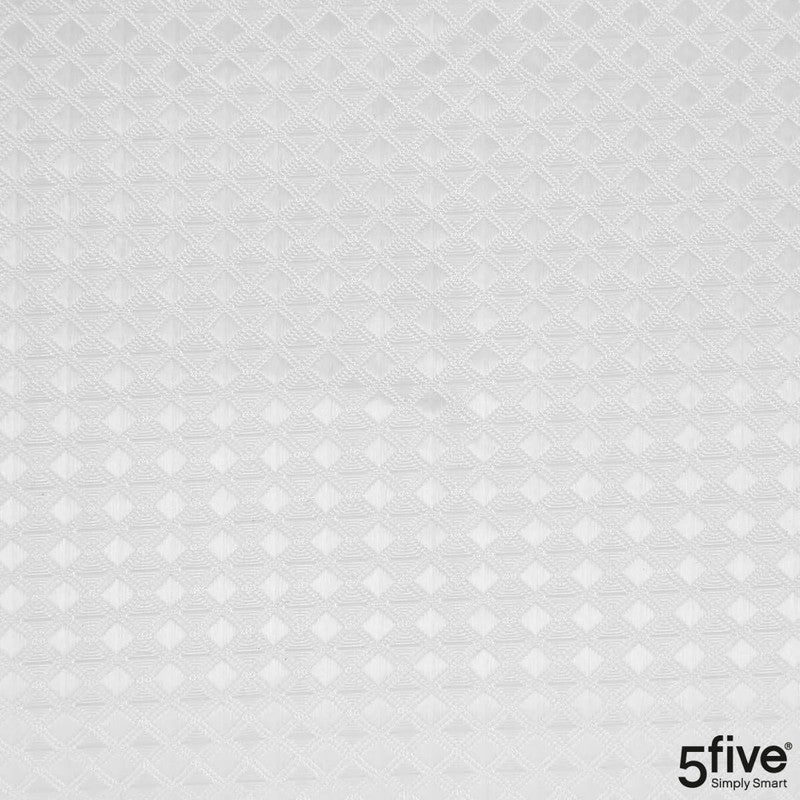 5five Textil DUSCHVORHANG Polyesterstoff mit Waffelstruktur MODERN + 12 Ringe 180×200cm WEISS