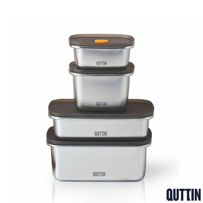 Quttin Edelstahl LUNCHBOX Vorratsdose mit Vakuumverschluss 250ml