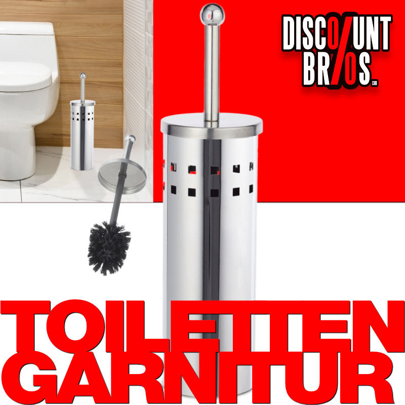 Toilettenbürste WC-BÜRSTE WC-Garnitur mit Halter Edelstahl glänzend