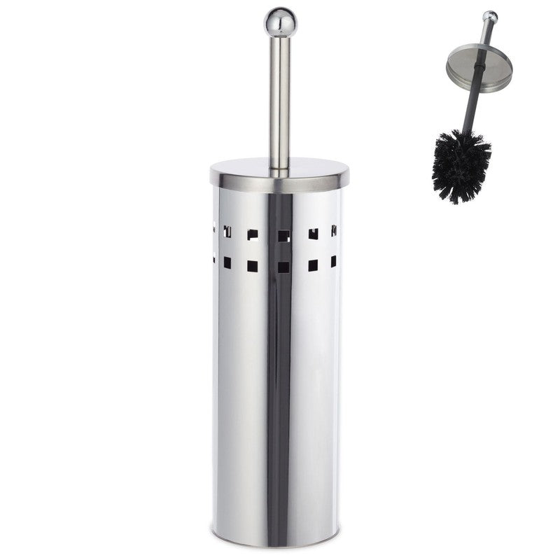 Toilettenbürste WC-BÜRSTE WC-Garnitur mit Halter Edelstahl glänzend