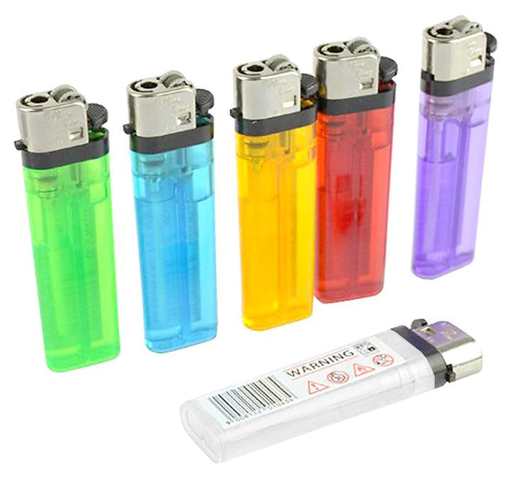 Einwegfeuerzeug FEUERZEUG mit Kindersicherung farbig transparent
